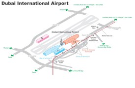 Dubai International Airport map