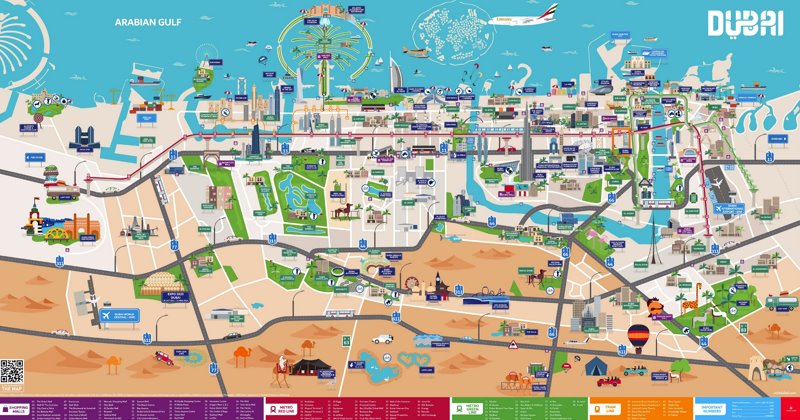 Dubai Tourist Map