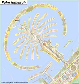 Palm Jumeirah Map