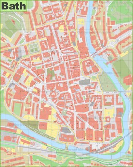 Bath city centre map