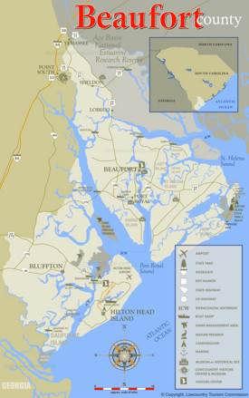 Beaufort County Tourist Map