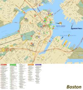 Boston Attractions And Restaurants Map