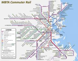 Boston Commuter Rail / Rapid Transit Map