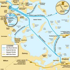 Boston Ferry Map