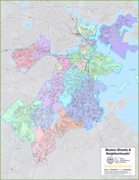 Boston neighborhoods map