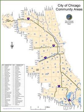 Chicago community areas map