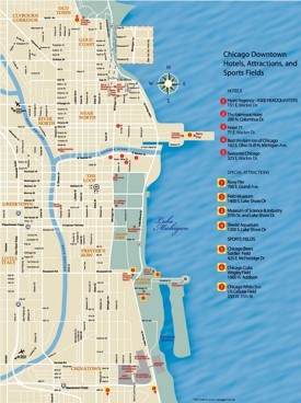 Chicago downtown map