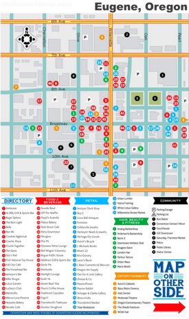 Eugene tourist map