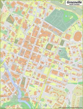 Greenville Downtown Map