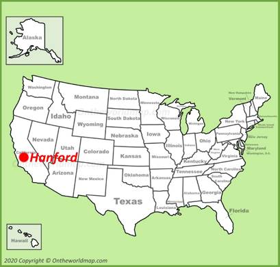 Hanford Location Map