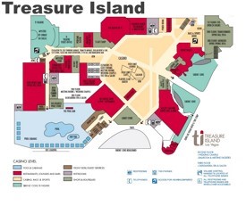 Las Vegas Treasure Island hotel map