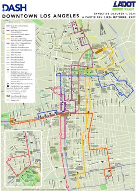 Downtown Los Angeles DASH Map