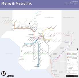 Los Angeles Metro And Metrolink Map