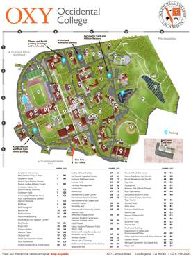 Occidental College Campus Map