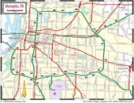 Memphis area road map