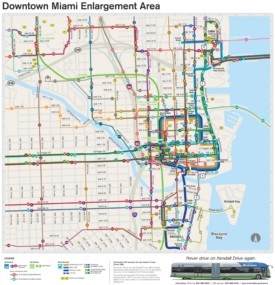 Miami downtown transport map