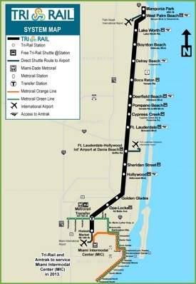 Miami Tri-Rail map