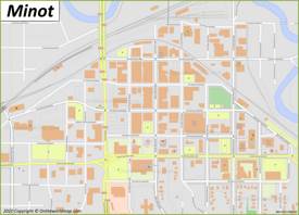 Minot Downtown Map