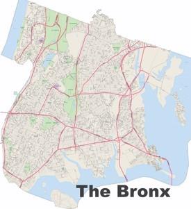 Bronx street map