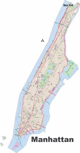 Manhattan street map