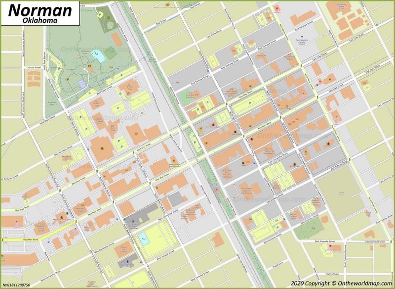 Norman Downtown Map