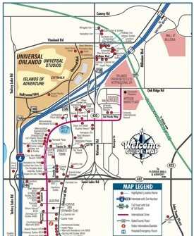 Orlando International Drive tourist map