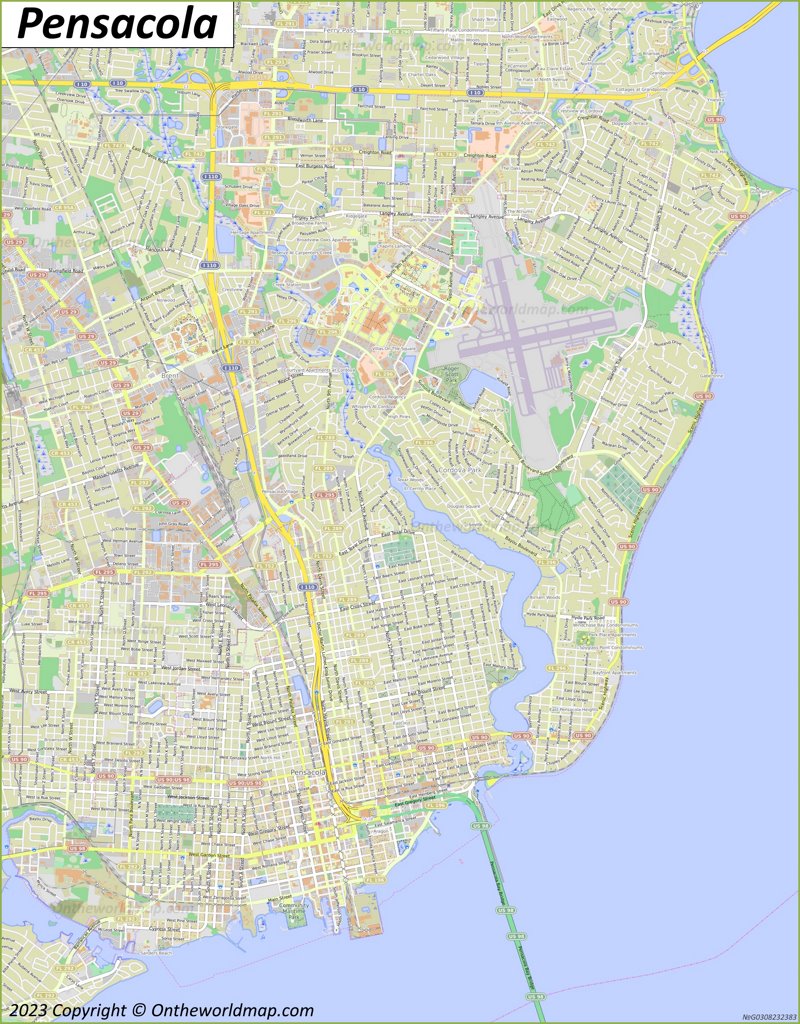 Map of Pensacola