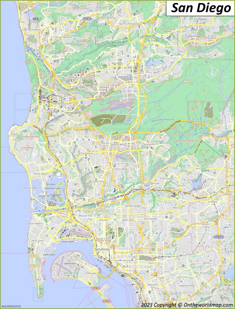 Map of San Diego