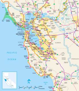 Tourist Map of San Francisco Bay Area