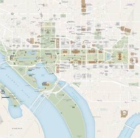 Washington, D.C. sightseeing map