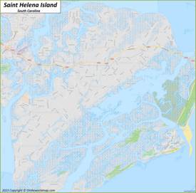 Saint Helena Island Map