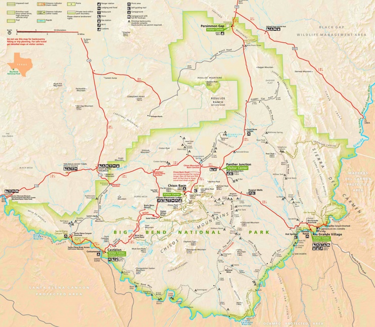 Map of Big Bend National Park