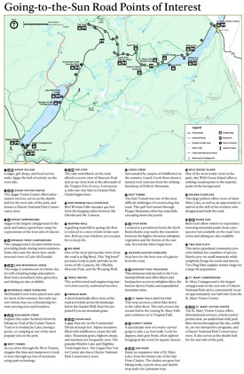 Going-to-the-Sun Road sightseeing map