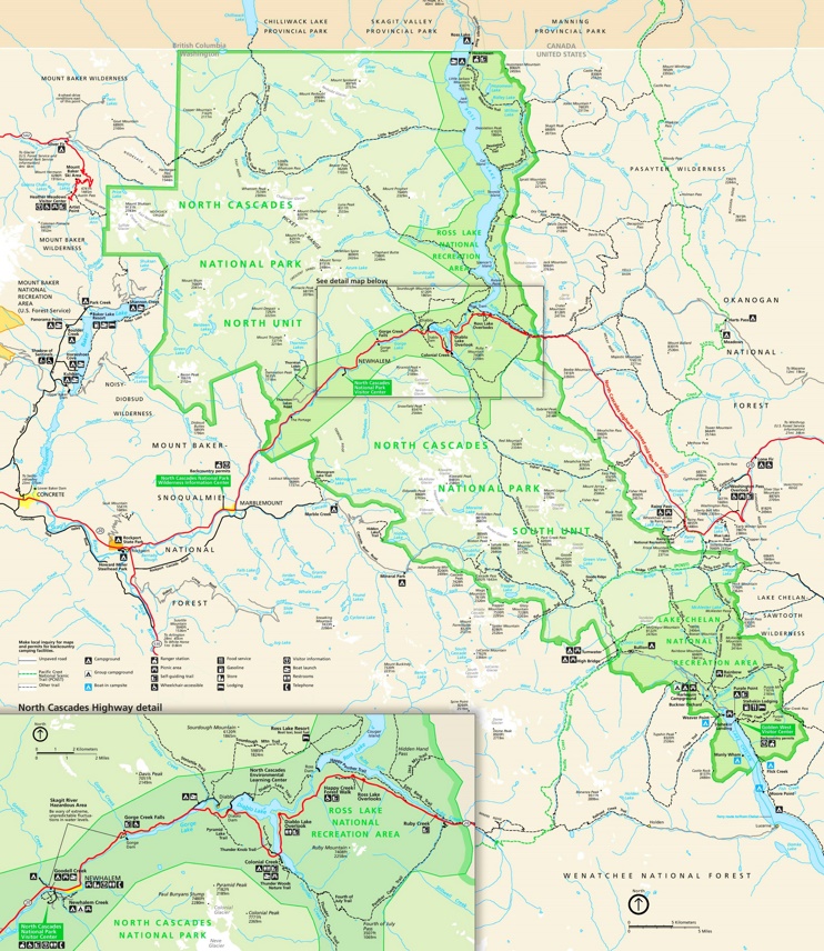 Map of North Cascades National Park