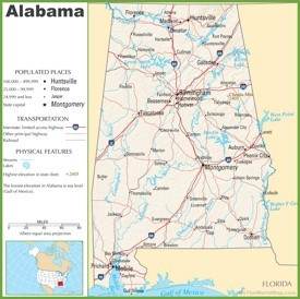 Alabama highway map