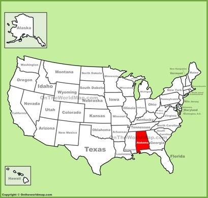 Alabama Location Map