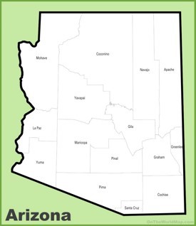 Arizona county map