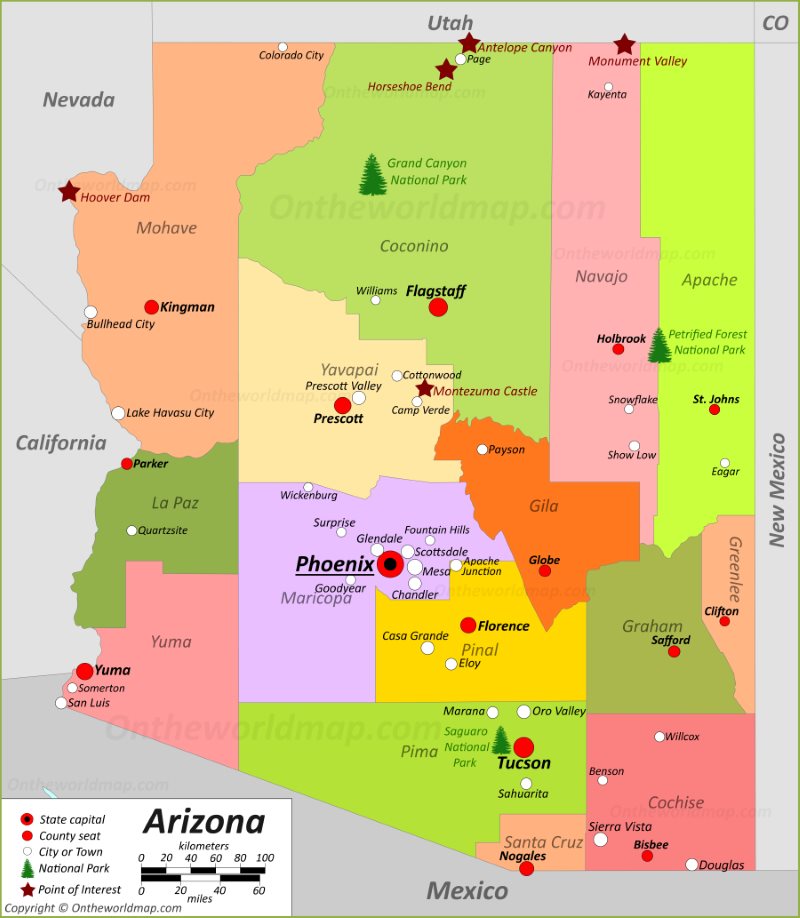 Map of Arizona