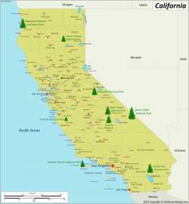 California National Parks Map