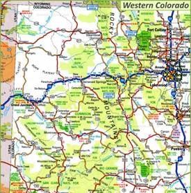 Map of Western Colorado