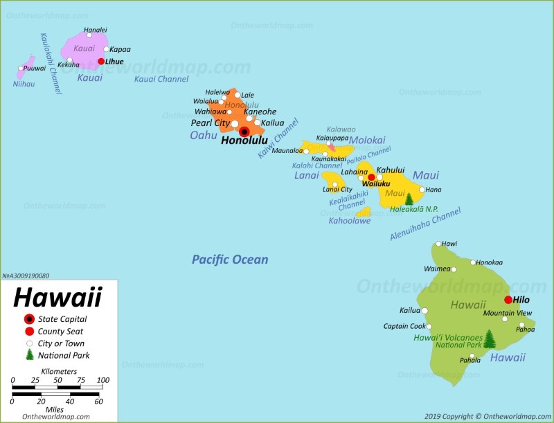 Map of Hawaii