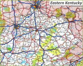 Map of Eastern Kentucky