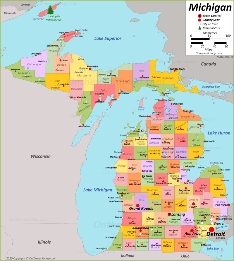 Map of Michigan