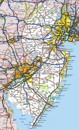 New Jersey road map