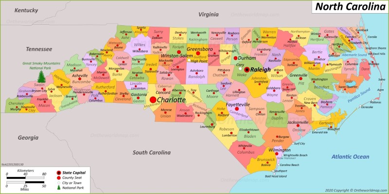 Map of North Carolina