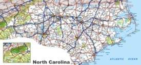 North Carolina road map