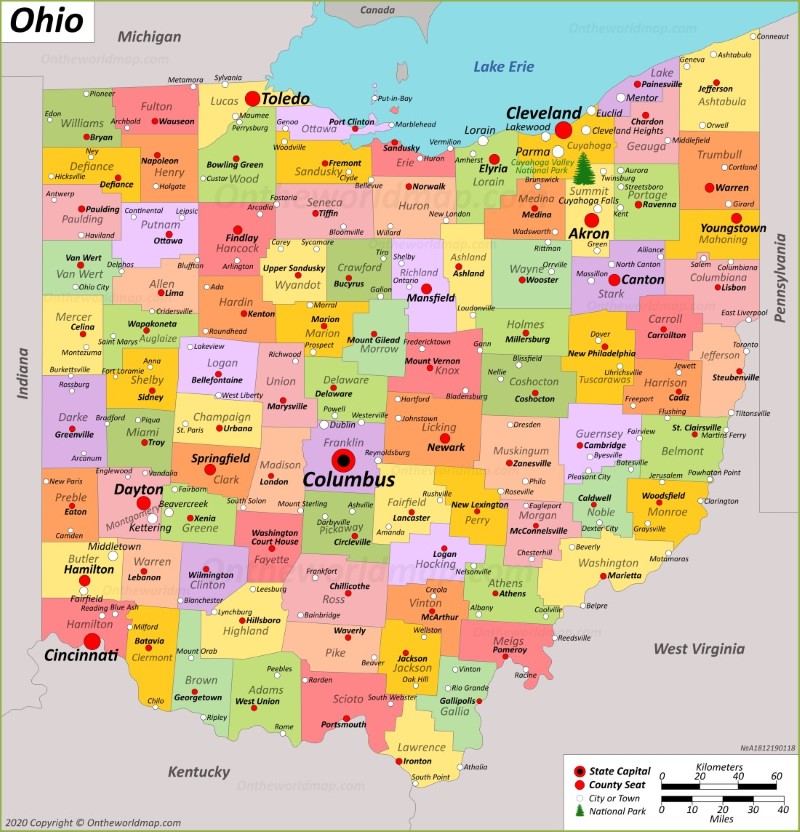 Map of Ohio