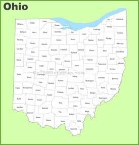 Ohio county map