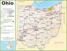 Ohio highway map