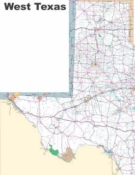 Map of West Texas